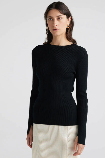 Split Cuff Rib Knit