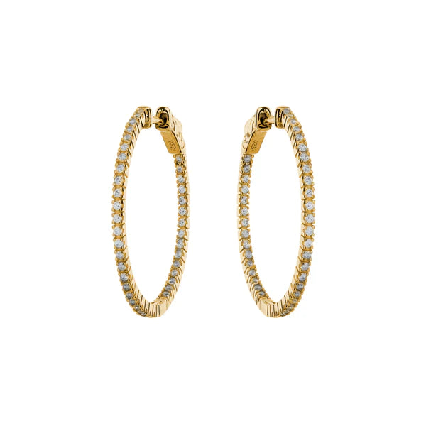 GOLD CZ HOOPS