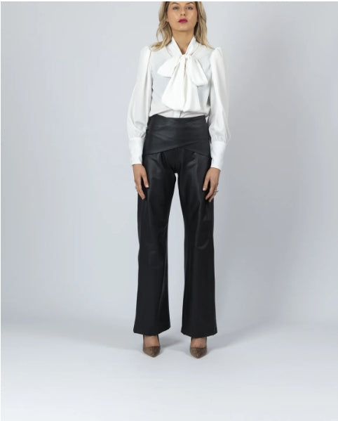 Leatherette Cross Pant