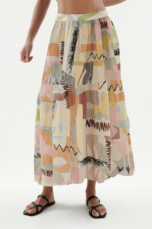 Printed Val Skirt