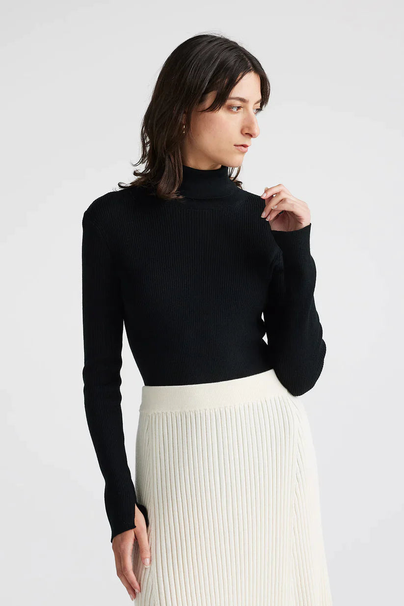 Fine Rib Turtleneck