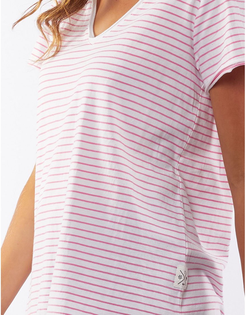 Remi Stripe V Tee