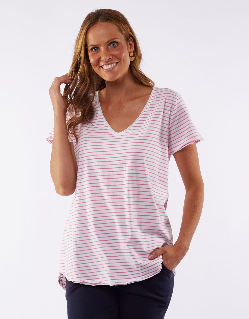 Remi Stripe V Tee